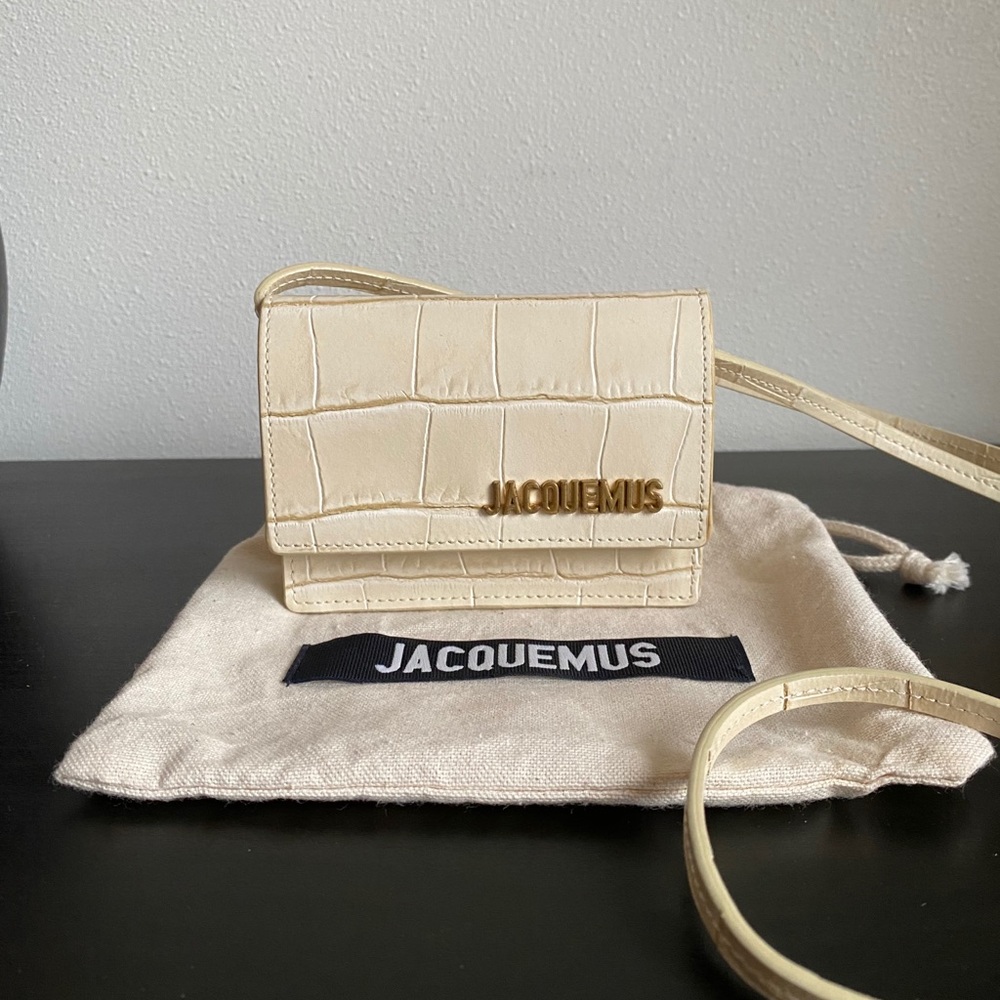 NWOT JACQUEMUS Le Bello Croc Embossed Leather Bag - Picture 2 of 10